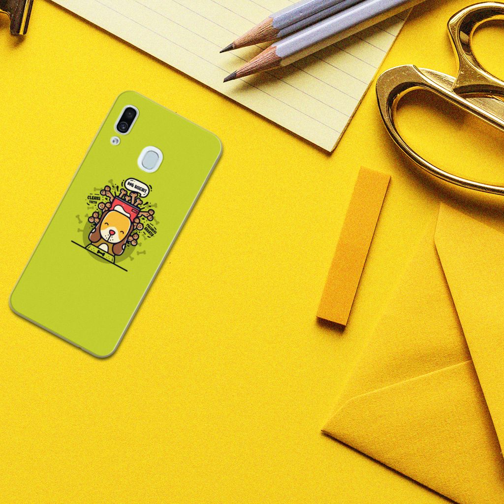 Samsung Galaxy A30 Telefoonhoesje met Naam Doggy Biscuit