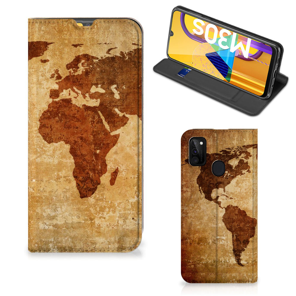 Samsung Galaxy M30s | M21 Book Cover Wereldkaart
