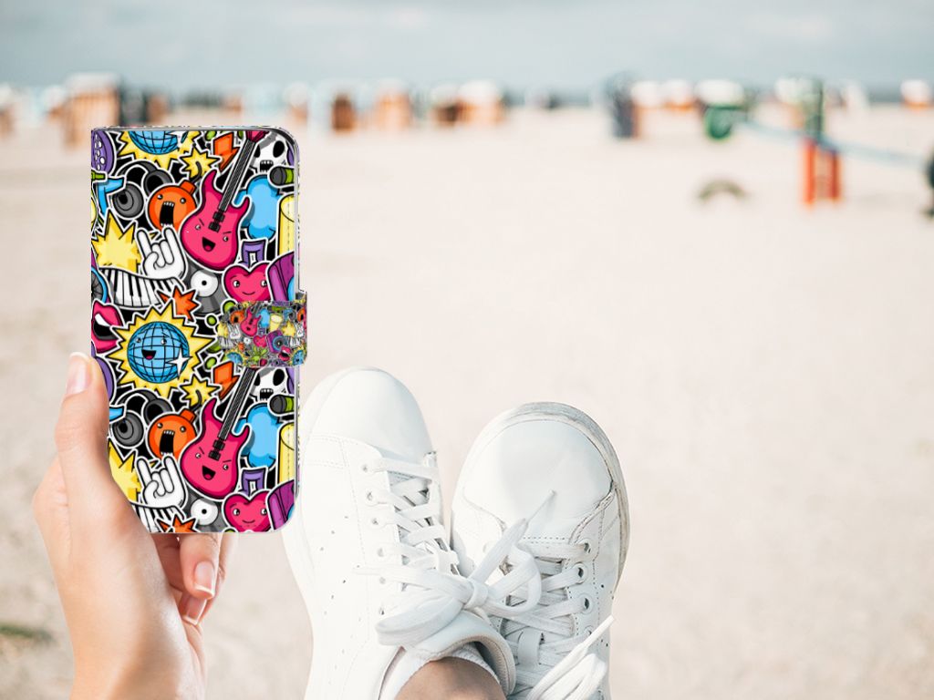 Motorola Moto G7 | G7 Plus Wallet Case met Pasjes Punk Rock