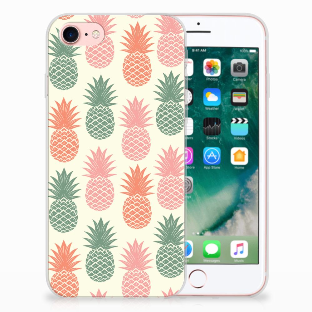 iPhone SE 2022 | SE 2020 | 8 | 7 Siliconen Case Ananas