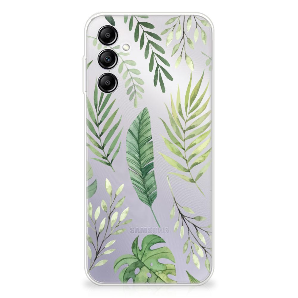 Samsung Galaxy A14 5G TPU Case Leaves with green leaf print