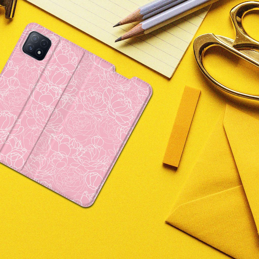 OPPO A73 5G Smart Cover White Flowers - B2C Telecom