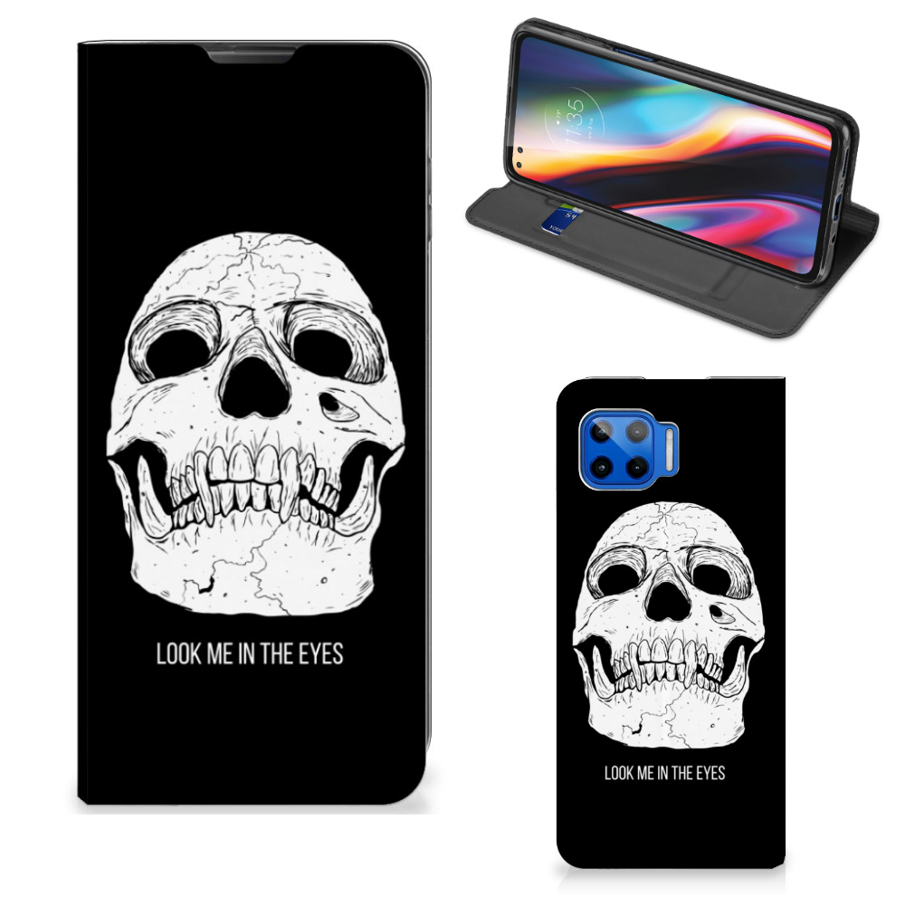 Mobiel BookCase Motorola Moto G 5G Plus Skull Eyes - B2C Telecom