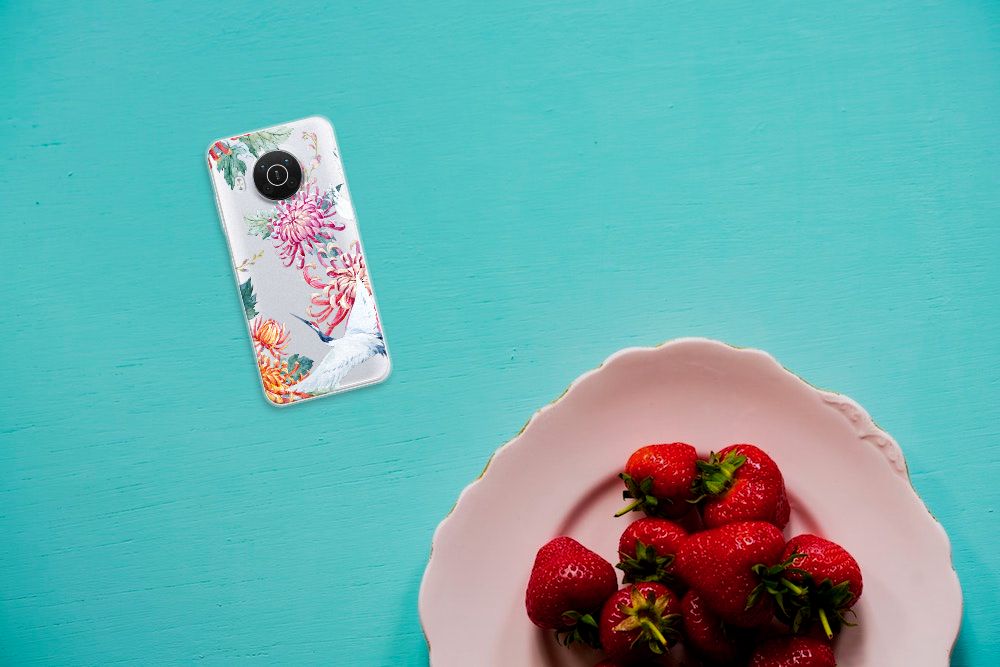 Nokia X10 | X20 TPU Hoesje Bird Flowers B2C Telecom
