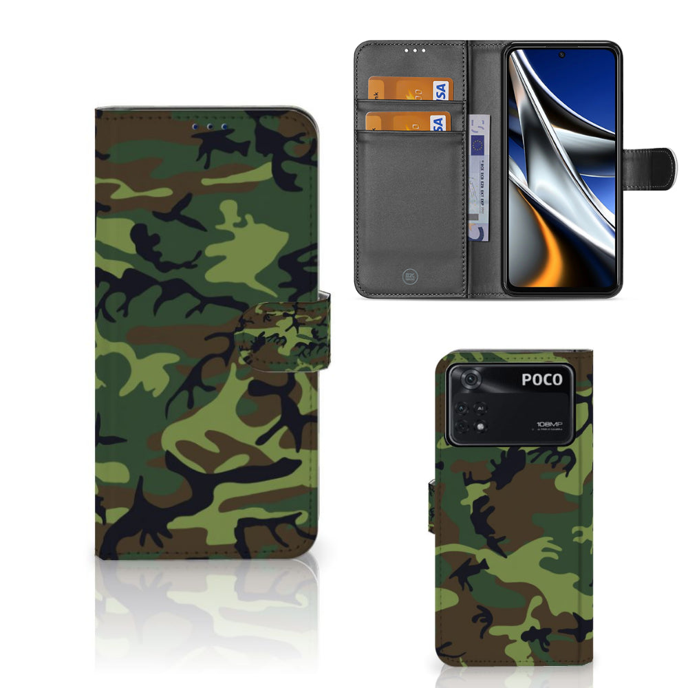 Xiaomi Poco X4 Pro 5G Telefoon Hoesje Army Dark