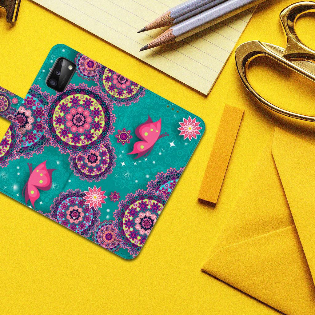 Samsung Galaxy A41 Hoesje Cirkels en Vlinders