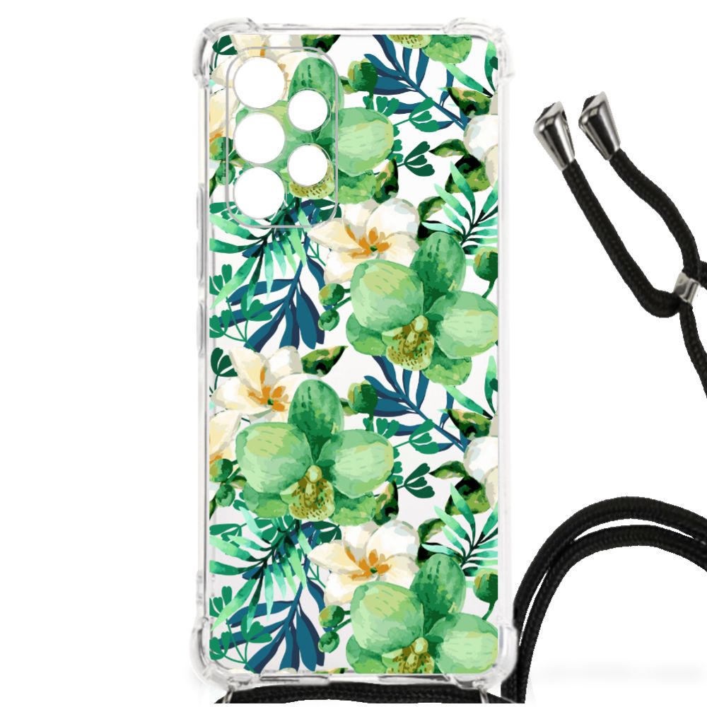 Samsung Galaxy A53 Case Orchidee Groen
