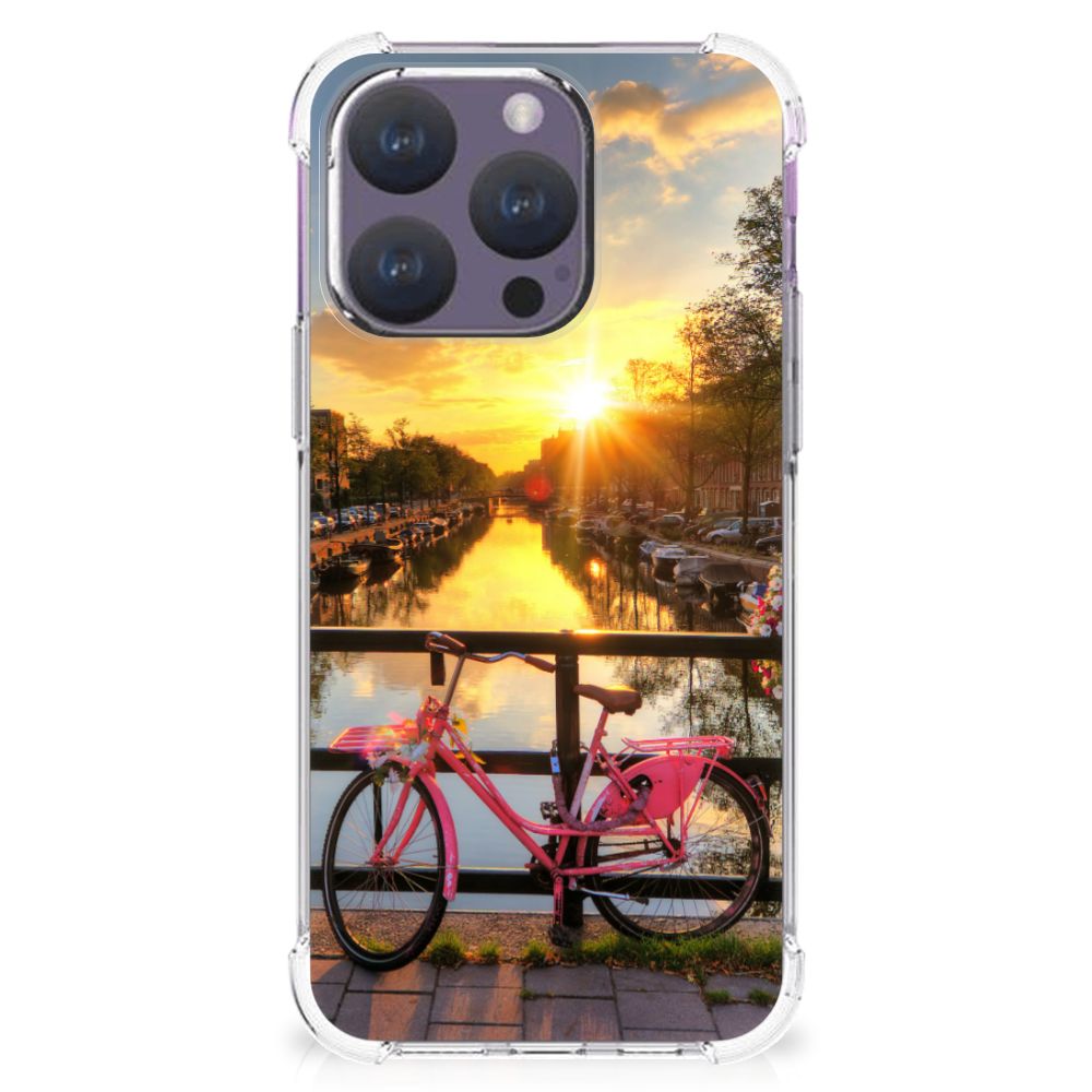 iPhone 15 Pro Telefoonhoesje met valbescherming Amsterdamse Grachten B2C Telecom