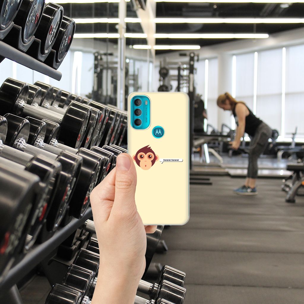 Motorola Moto G71 5G Telefoonhoesje met Naam Monkey B2C Telecom