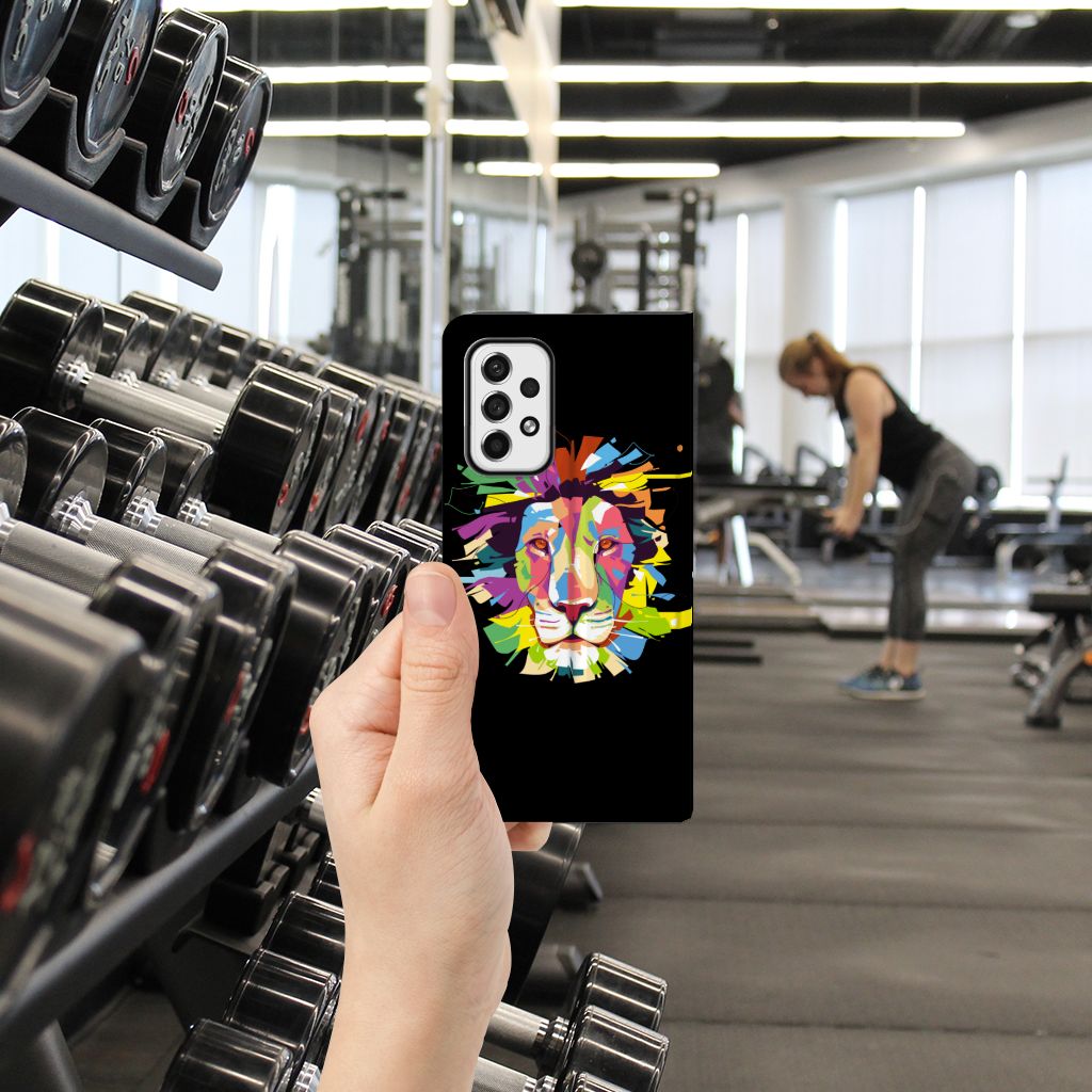 Samsung Galaxy A73 Magnet Case Lion Color - B2C Telecom