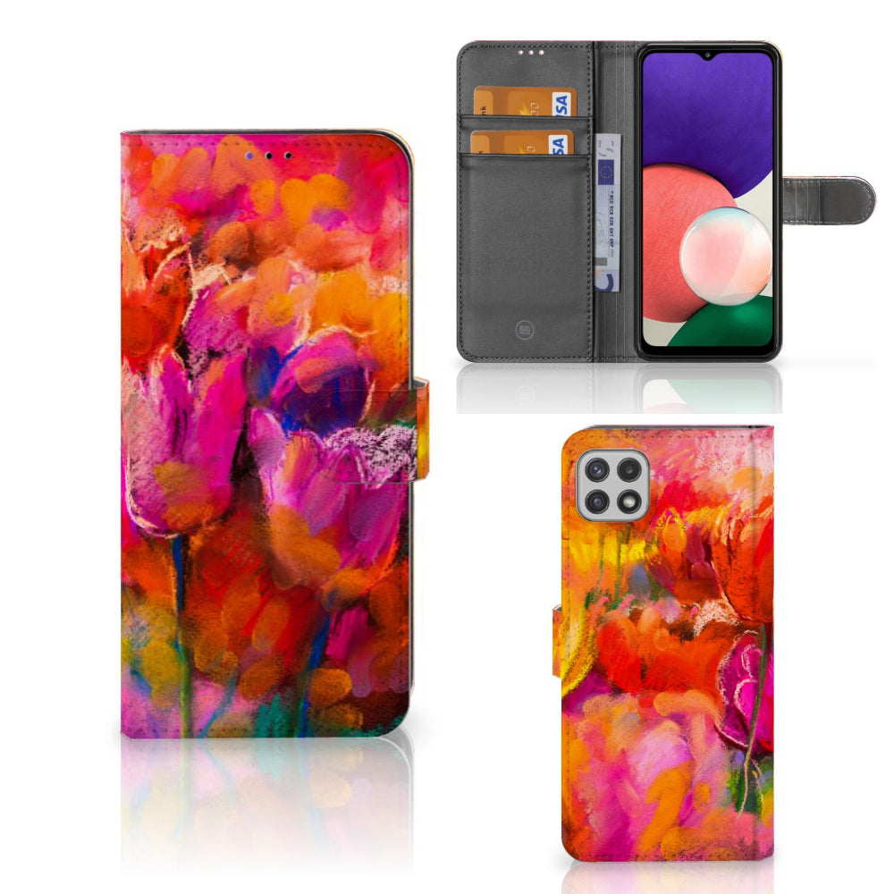Hoesje Samsung Galaxy A22 5G Tulips