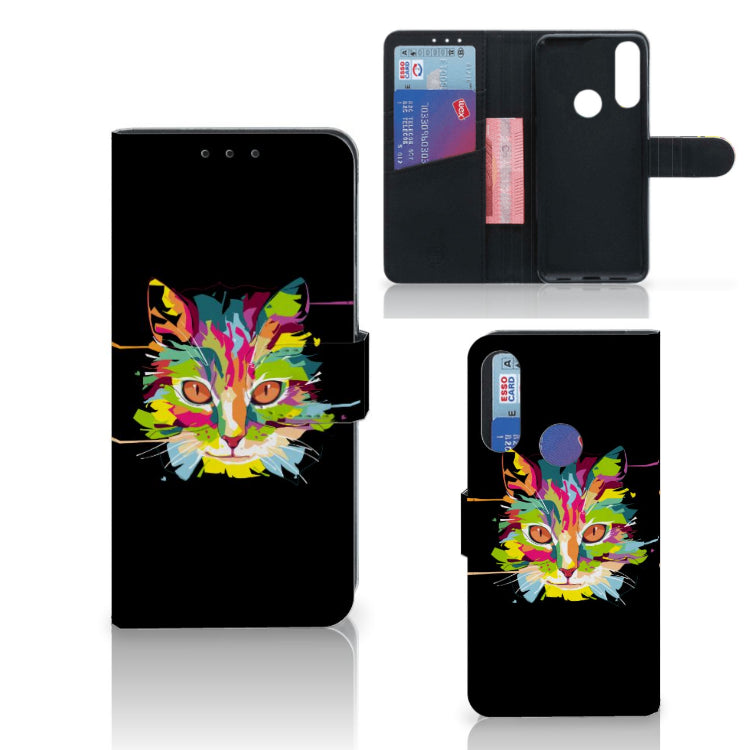 Alcatel 1S 2020 Leuk Hoesje Cat Color