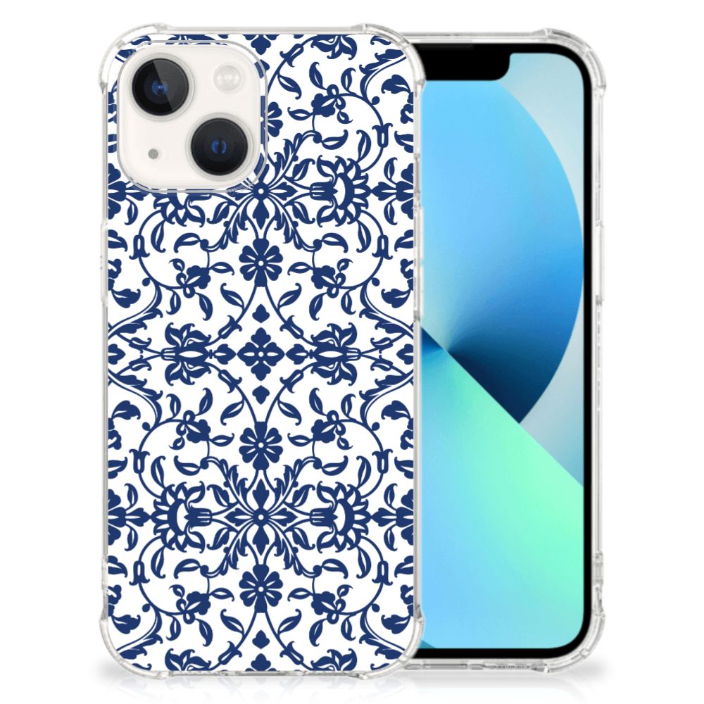 iPhone 13 Case Flower Blue