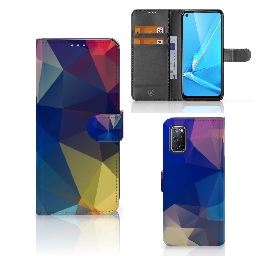 OPPO A72 | OPPO A52 Book Case Polygon Dark