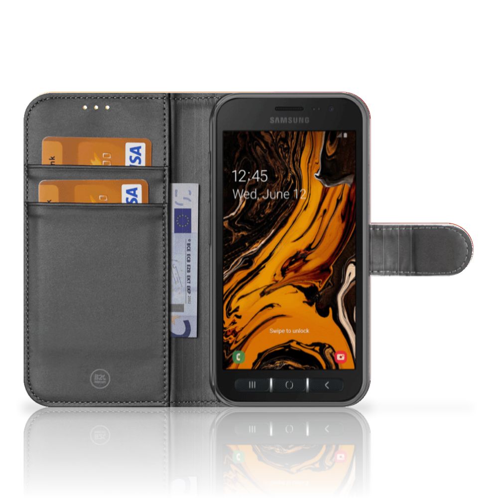 Book Case voor Samsung Galaxy Xcover 4 | Xcover 4s Polygon Red