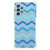 Samsung Galaxy A73 Doorzichtige Silicone Hoesje Zigzag Blauw B2C Telecom