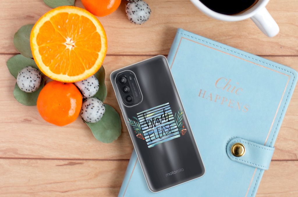 Motorola Moto G52/G82 Telefoonhoesje met Naam Boho Beach B2C Telecom