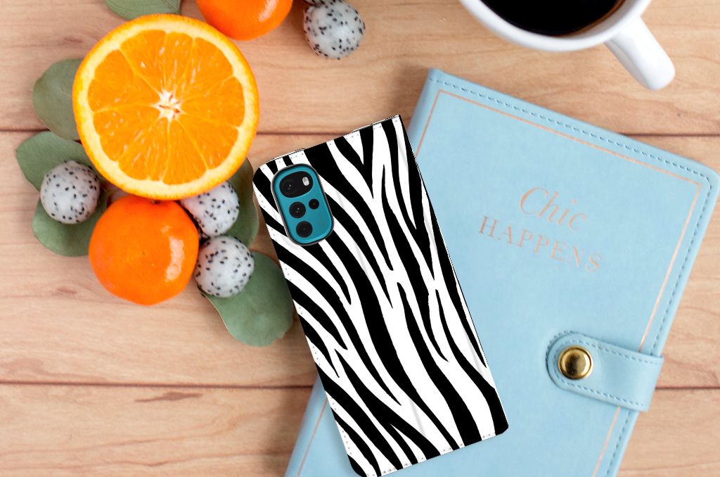 Motorola Moto G22 Hoesje maken Zebra - B2C Telecom