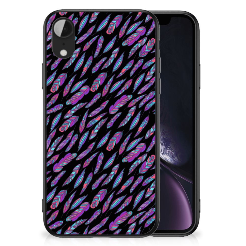 Apple iPhone XR Back Case Feathers Color
