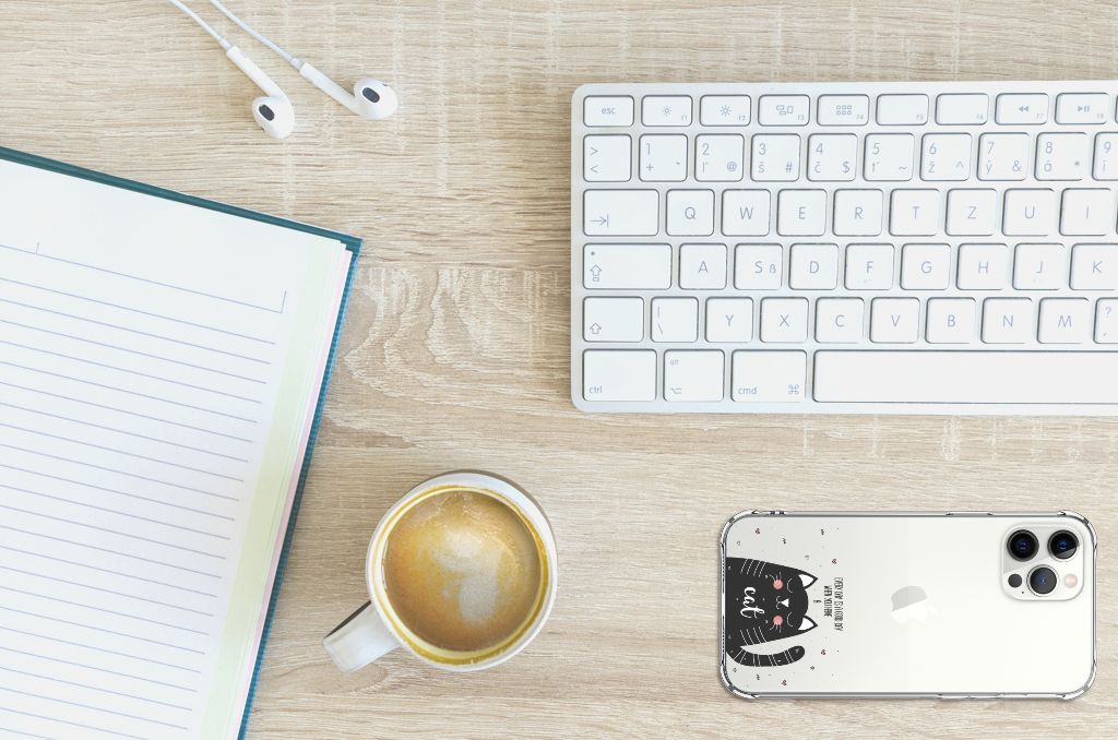 iPhone 12 Pro Max Stevig Bumper Hoesje Cat Good Day B2C Telecom