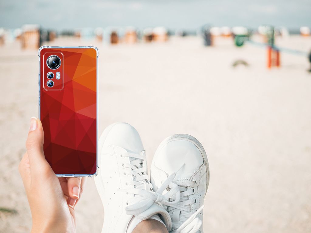 Shockproof Case voor Xiaomi 12 Lite Polygon Red B2C Telecom