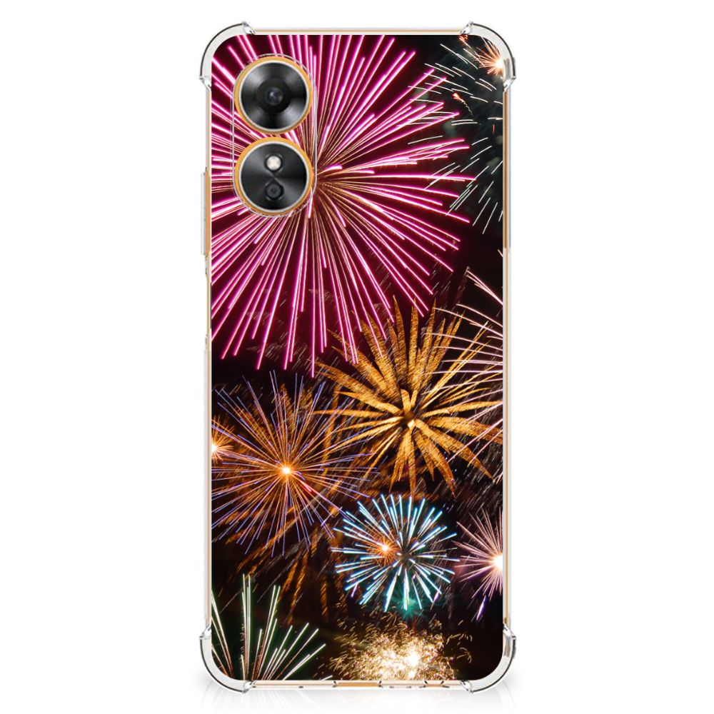OPPO A17 Anti Shock Bumper Case Vuurwerk