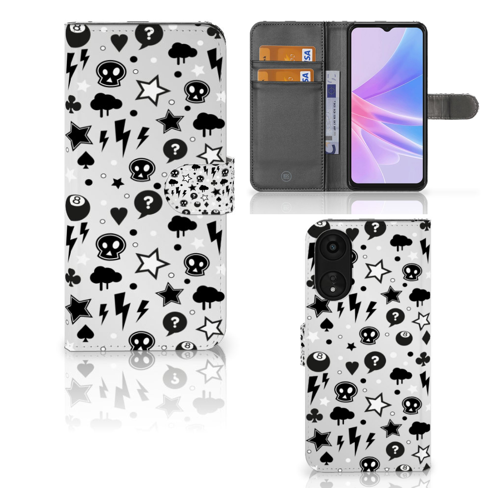 Telefoonhoesje met Naam OPPO A78 5G | A58 5G Silver Punk