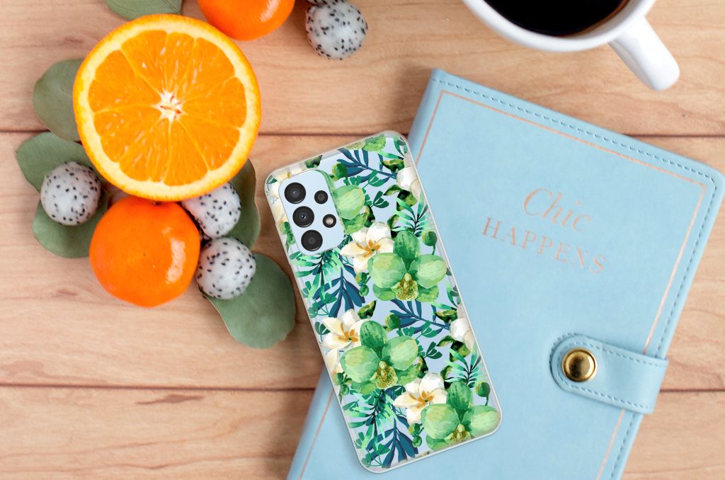Samsung Galaxy A13 4G TPU Case Orchidee Groen B2C Telecom