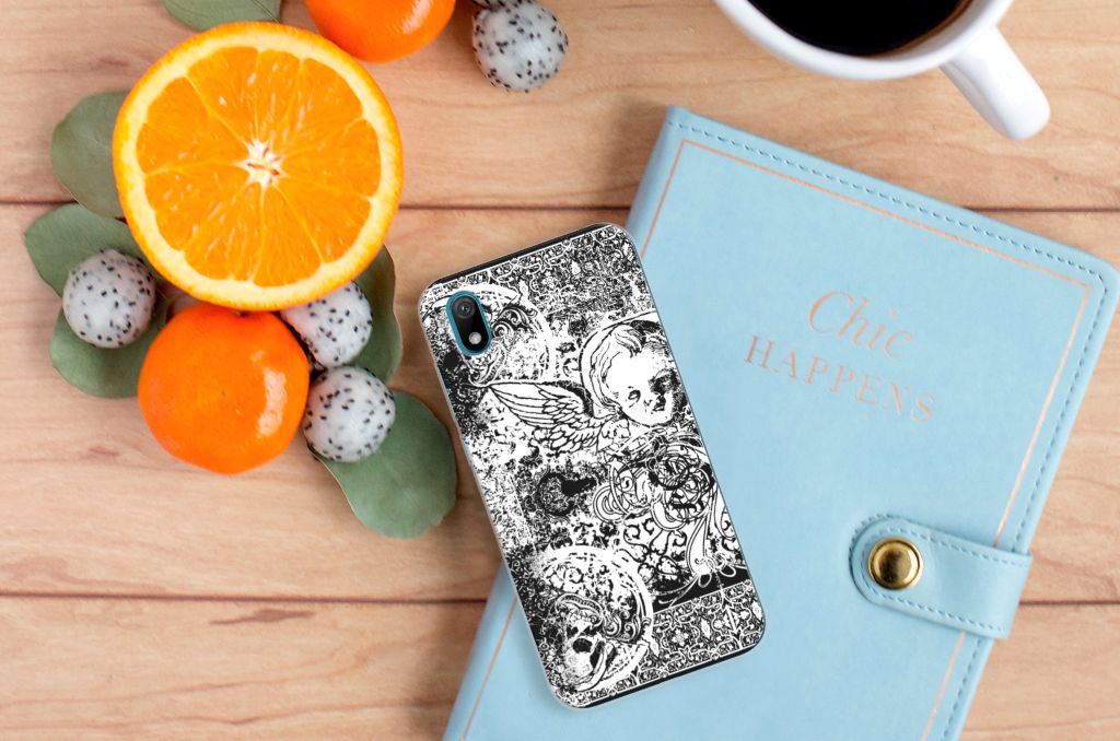 Silicone Back Case Huawei Y5 (2019) Skulls Angel