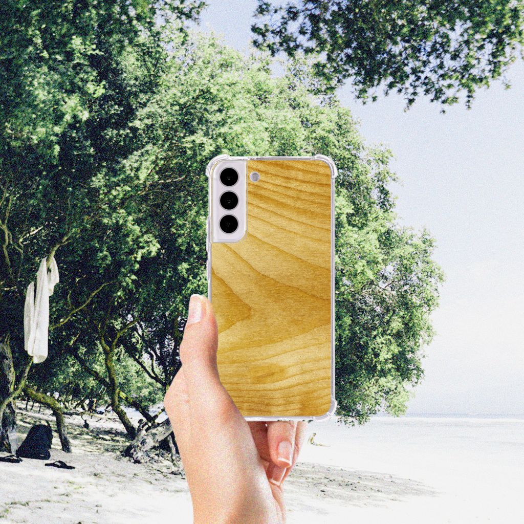 Samsung Galaxy S22 Plus Stevig Telefoonhoesje Licht Hout B2C Telecom