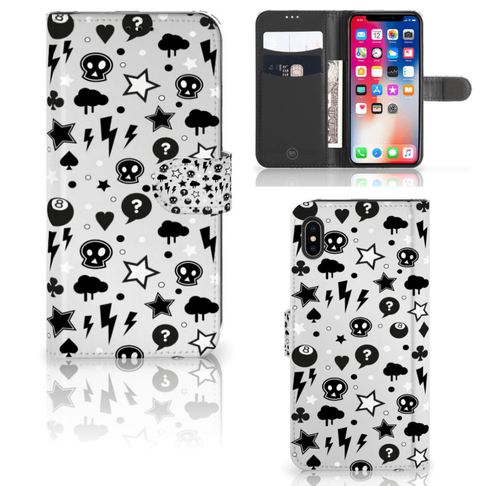 Telefoonhoesje met Naam Apple iPhone Xs Max Silver Punk