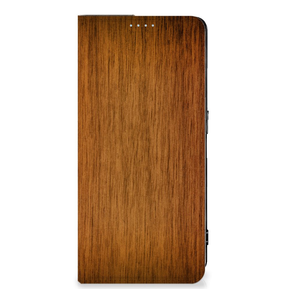 OPPO Reno8 Pro Book Wallet Case Donker Hout - B2C Telecom