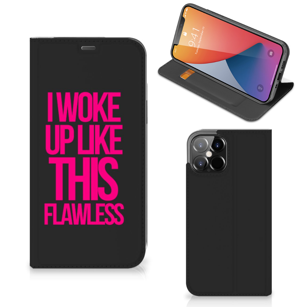 iPhone 12 Pro Max Hoesje met tekst Woke Up - Origineel Cadeau Zelf Maken - B2C Telecom