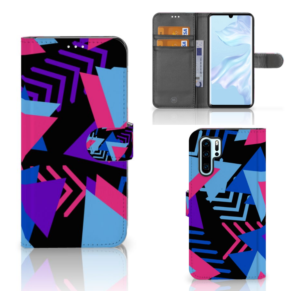 Huawei P30 Pro Book Case Funky Triangle