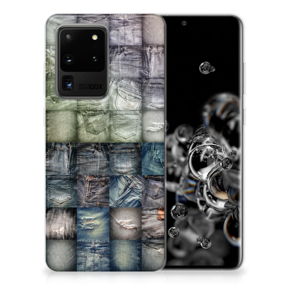 Silicone Back Cover Samsung Galaxy S20 Ultra Spijkerbroeken