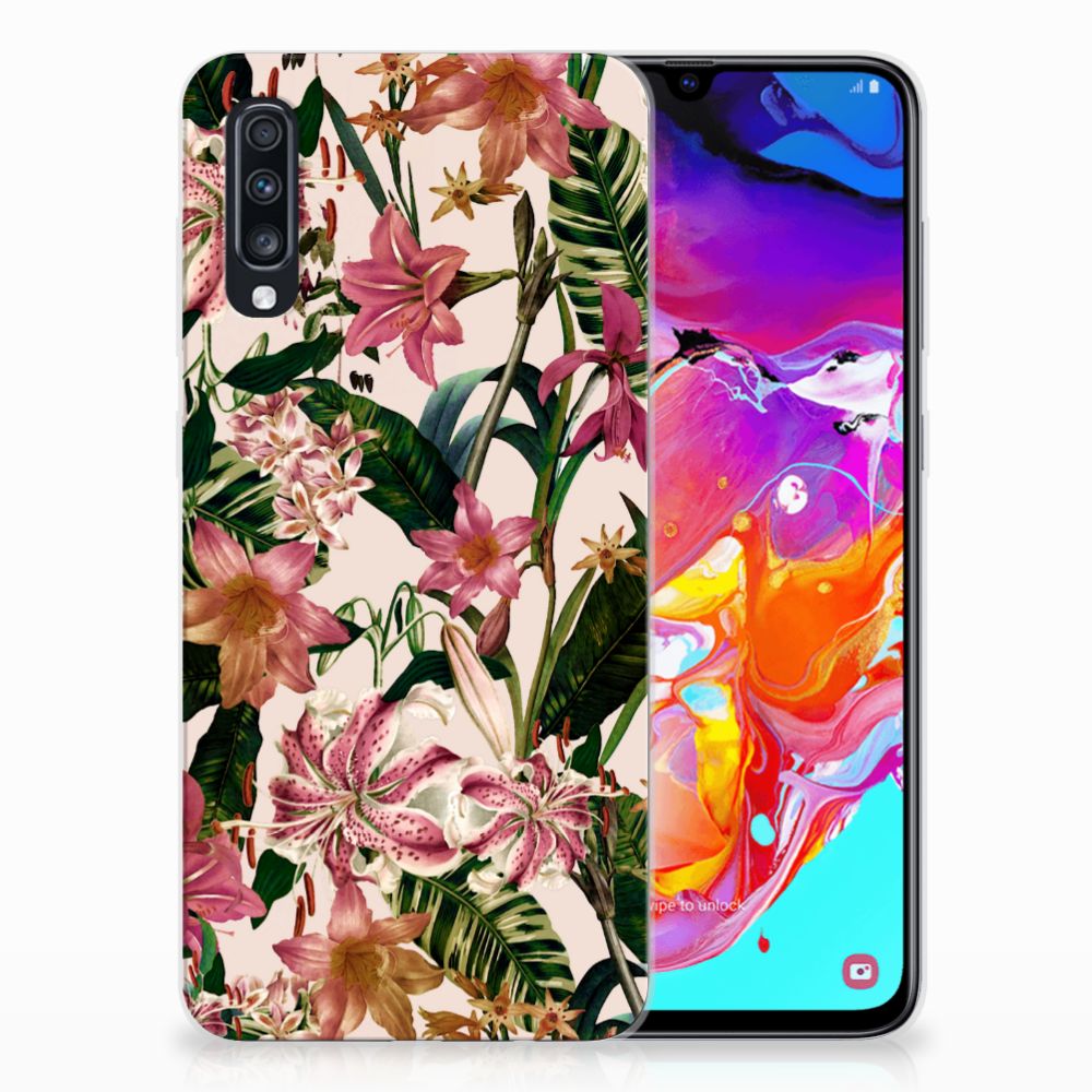 Samsung Galaxy A70 TPU Case Flowers