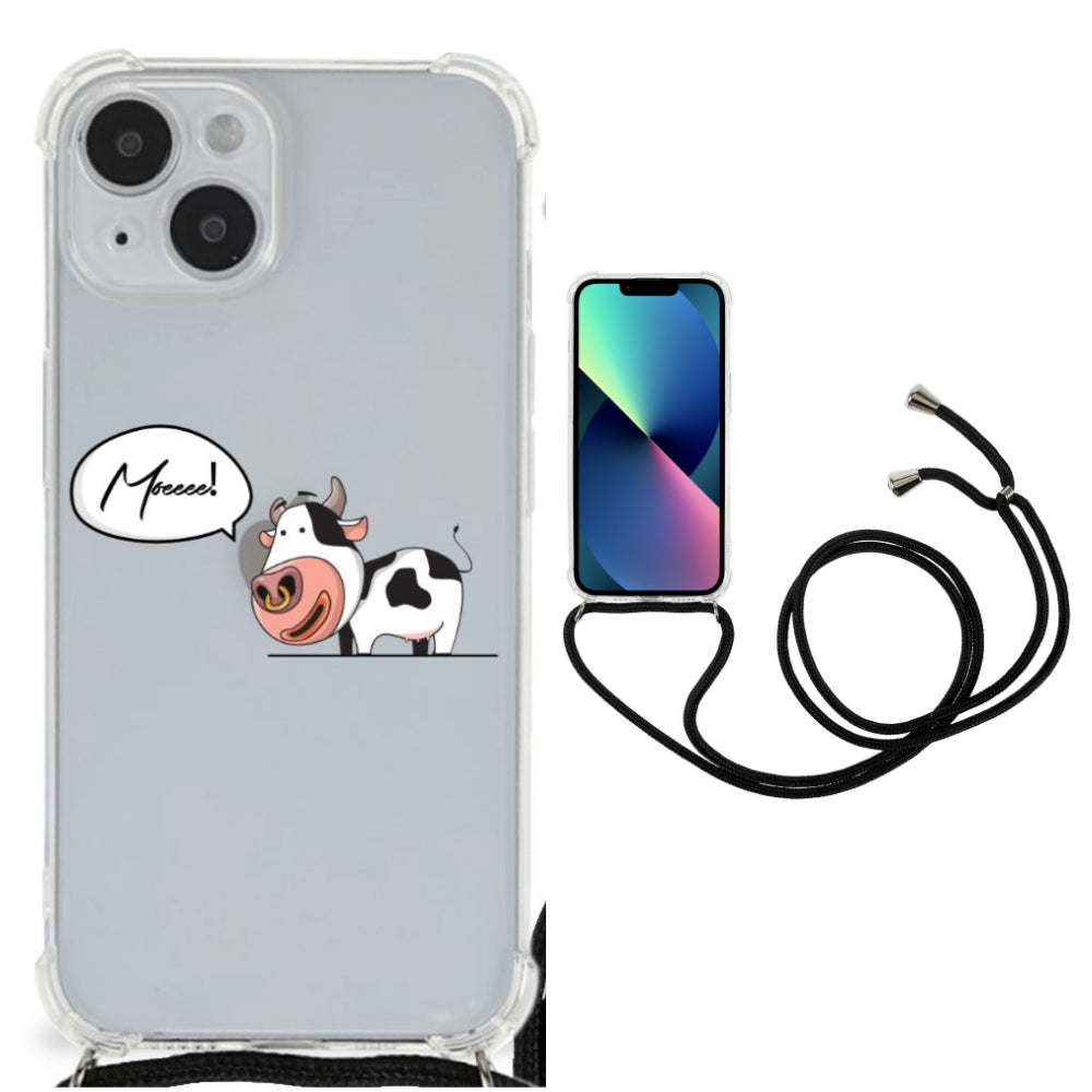 iPhone 14 Stevig Bumper Hoesje Cow