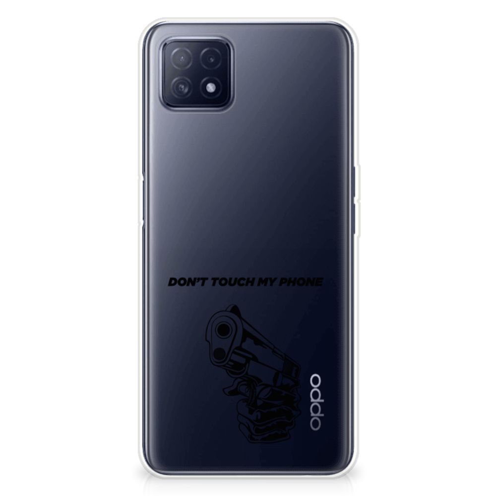 OPPO A53 5G | OPPO A73 5G Silicone-hoesje Gun Don't Touch My Phone B2C Telecom