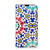 iPhone 13 Mini Standcase Mozaïek met kleurrijk mozaïekdesign in blauw, rood en groen.