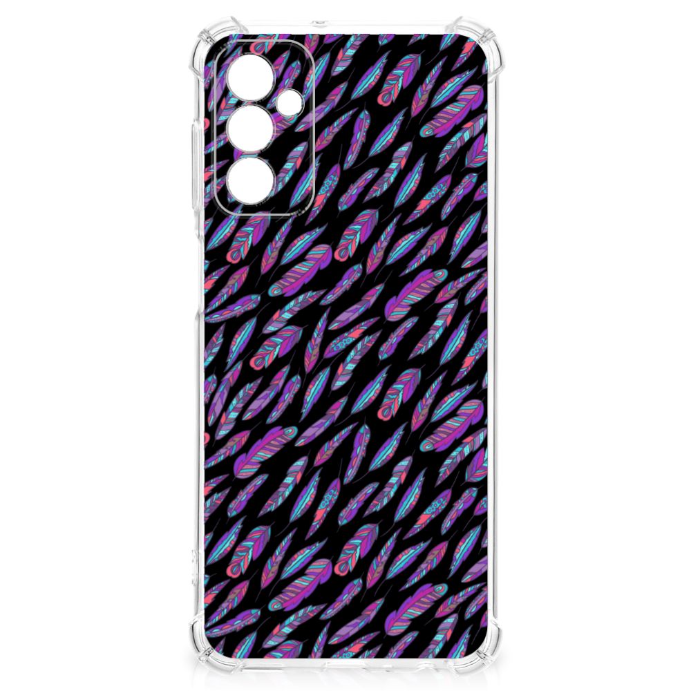 Samsung Galaxy M13 4G | M23 Doorzichtige Silicone Hoesje Feathers Color B2C Telecom