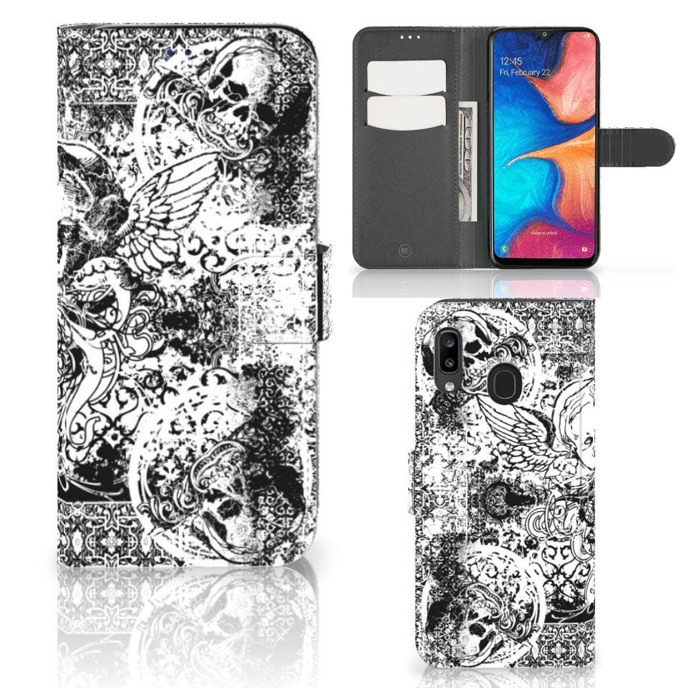 Telefoonhoesje met Naam Samsung Galaxy A30 Skulls Angel