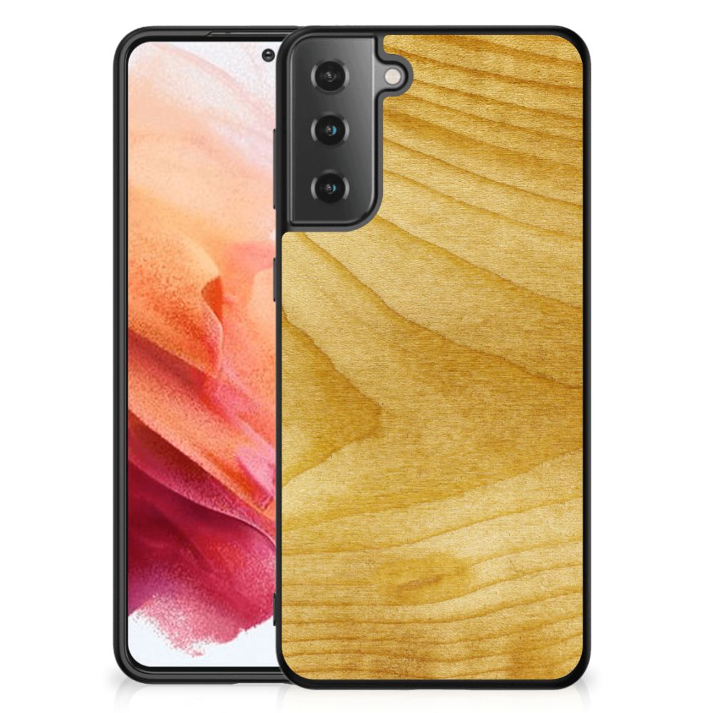 Samsung Galaxy S21 Houten Print Telefoonhoesje Licht Hout