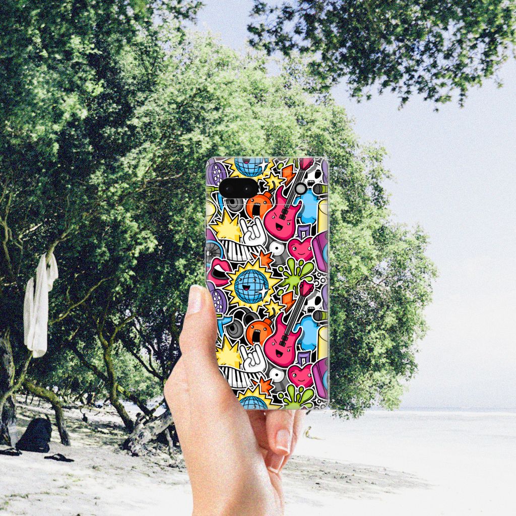 Google Pixel 6A Silicone Back Cover Punk Rock B2C Telecom