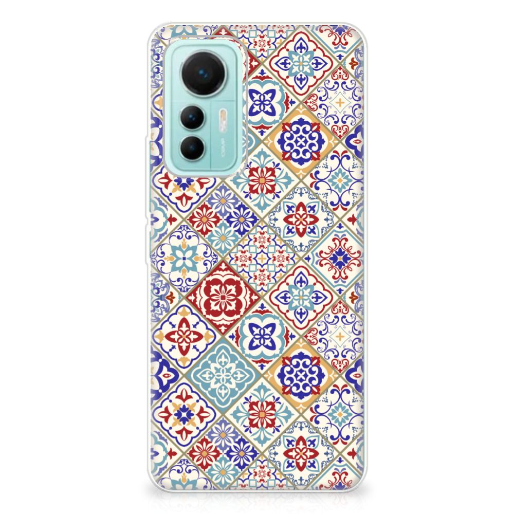 Xiaomi 12 Lite TPU Siliconen Hoesje Tiles Color B2C Telecom