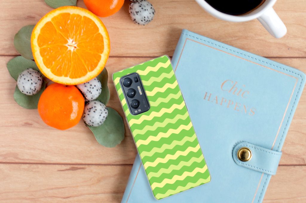 OPPO Find X3 Neo TPU bumper Waves Green B2C Telecom