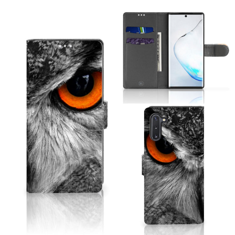 Samsung Galaxy Note 10 Telefoonhoesje met Pasjes Uil