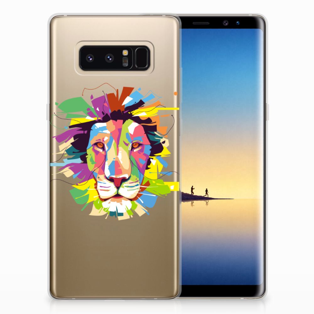 Samsung Galaxy Note 8 Telefoonhoesje met Naam Lion Color