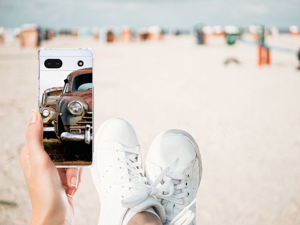 Google Pixel 6A Anti-shock Hoesje met foto Vintage Auto B2C Telecom