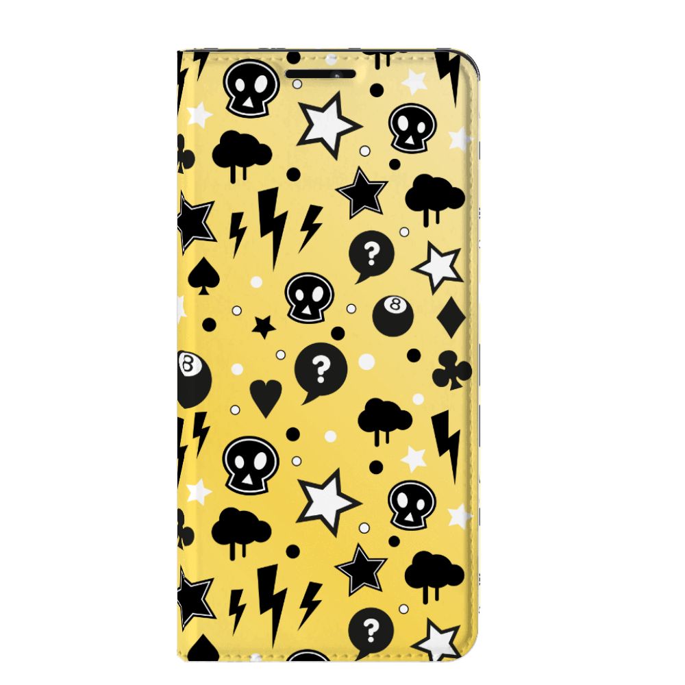 Mobiel BookCase Motorola Edge 20 Pro Punk Geel - B2C Telecom