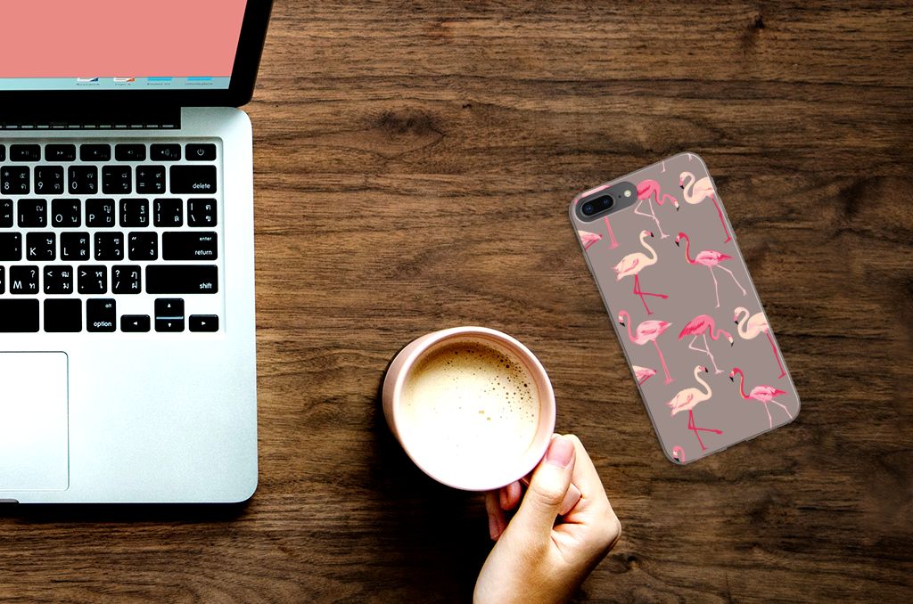 Apple iPhone 7 Plus | 8 Plus TPU Hoesje Flamingo